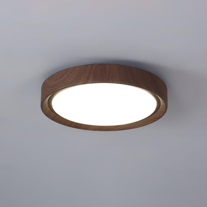 Modern Wood Grain LED Ceiling Light Fixture