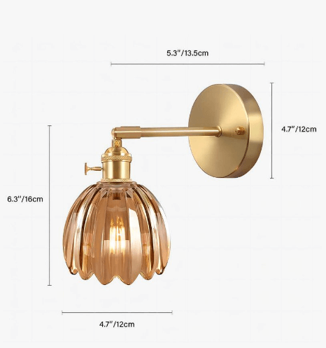 Tulip Flower Bud Glass Wall Lamp