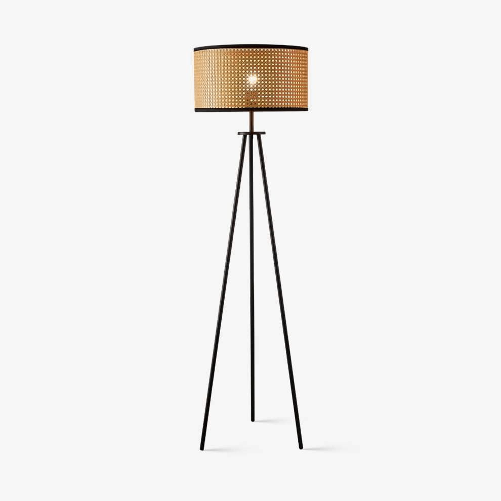 Rattan Tripod Floor Lamp - Natural Chic Lighting