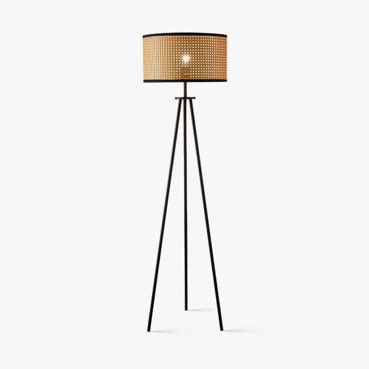 Rattan Tripod Floor Lamp - Natural Chic Lighting