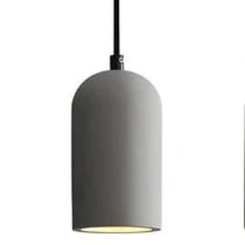 Modern Concrete Pendant Light - 9.6cm Dia x 18.5cm H