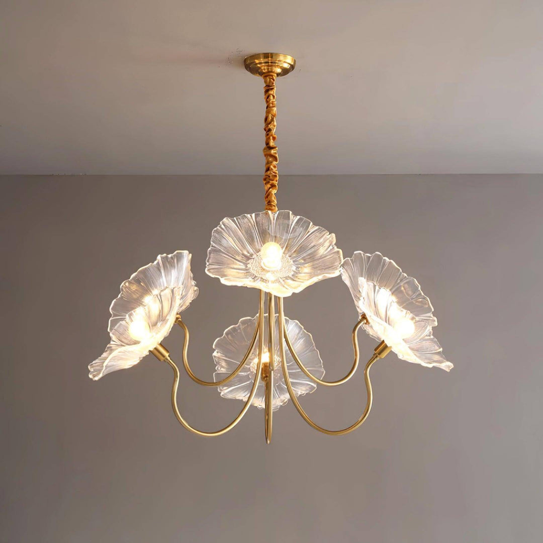 Elegant Frosted Glass Flower Chandelier
