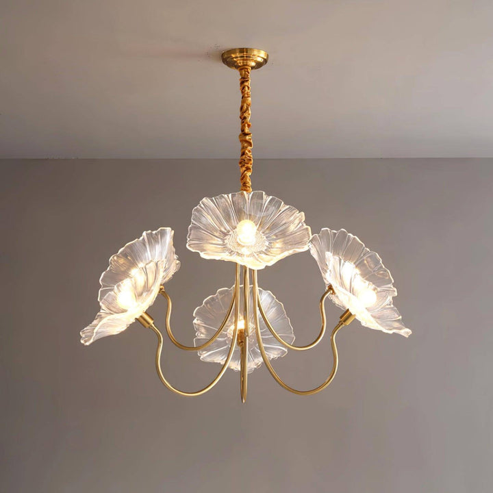 Elegant Frosted Glass Flower Chandelier