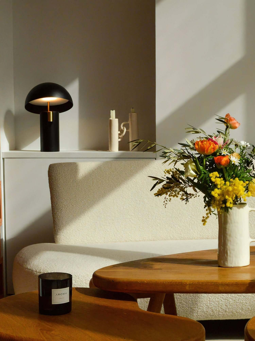 Modern Rotating Cylinder Table Lamp with LED