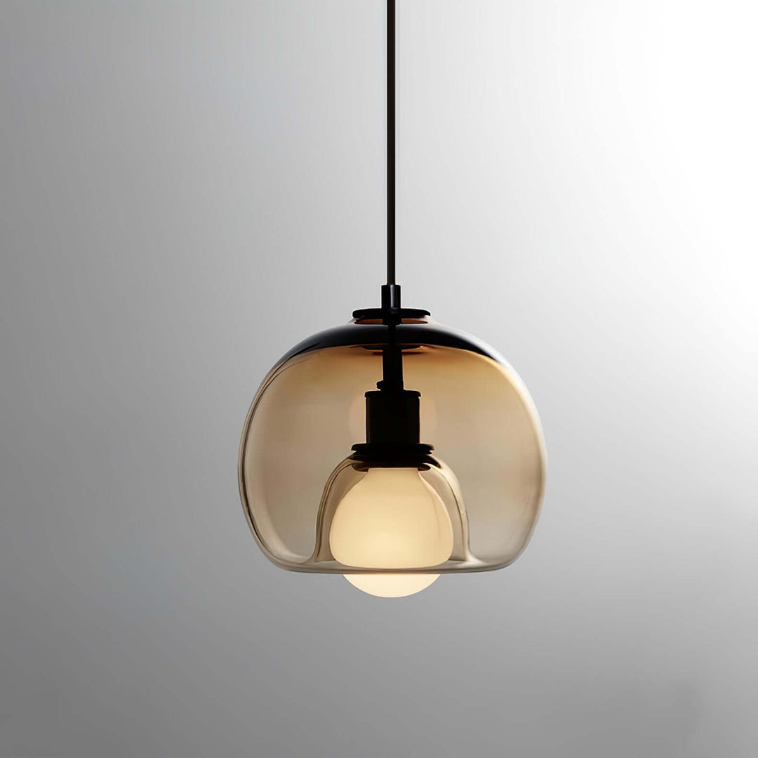 Modern Glass Pendant Light, 25cm Diameter