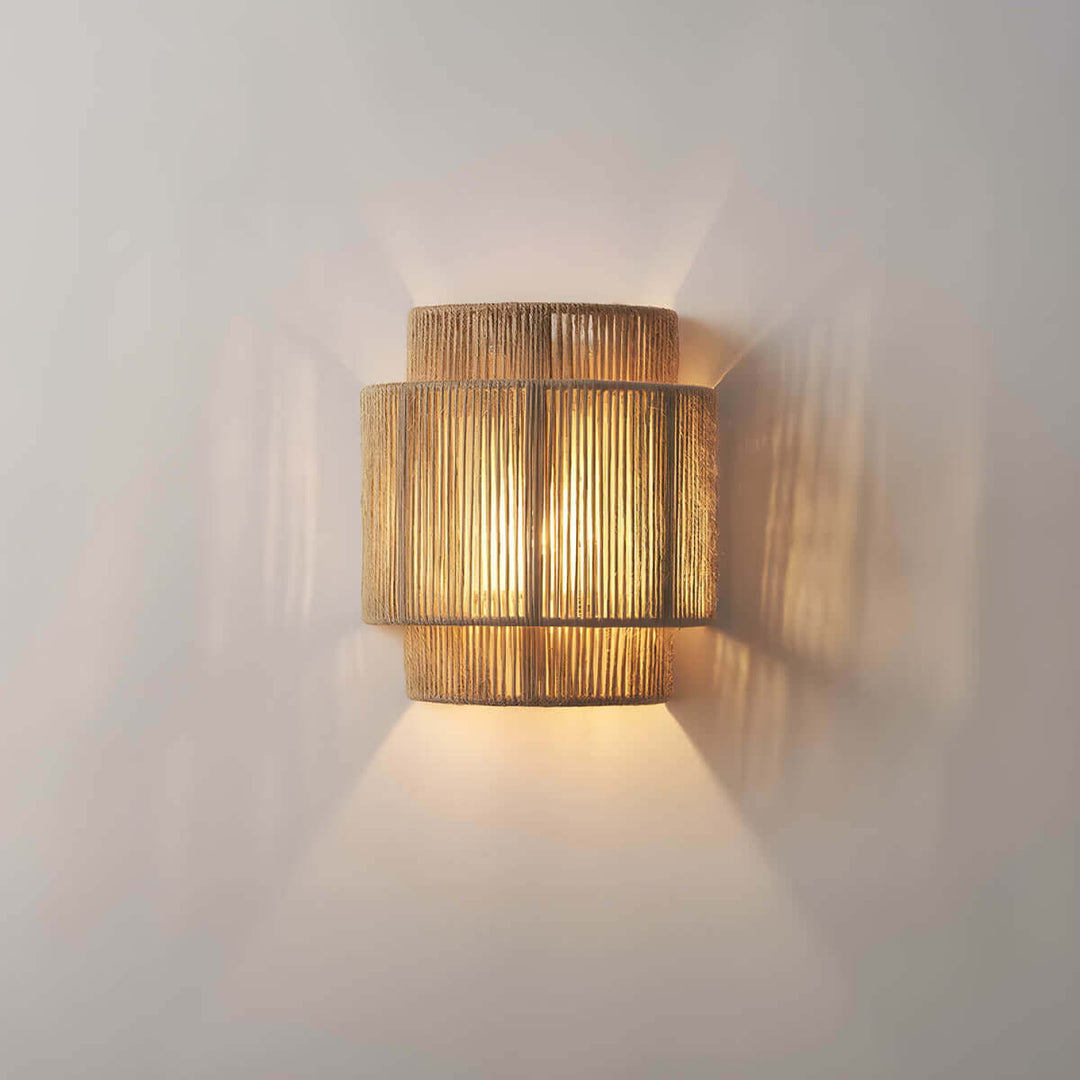 Natural Rope Wall Light Fixture 25x23cm