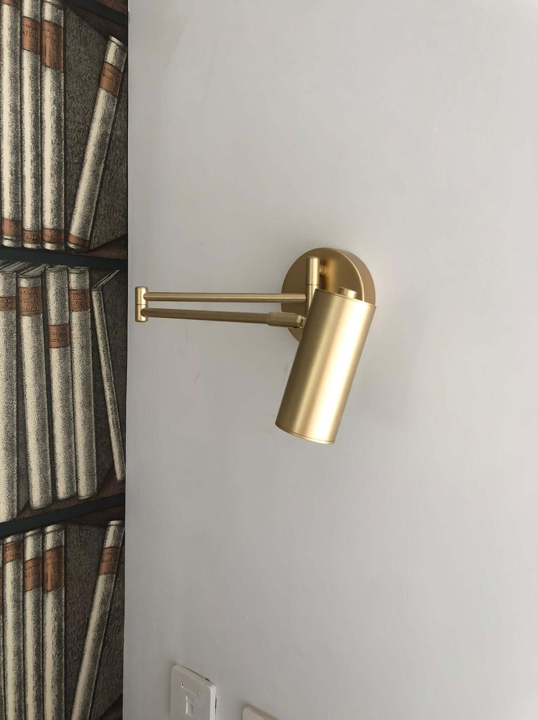 Adjustable Metal Swing Arm Wall Lamp with Integrated LED