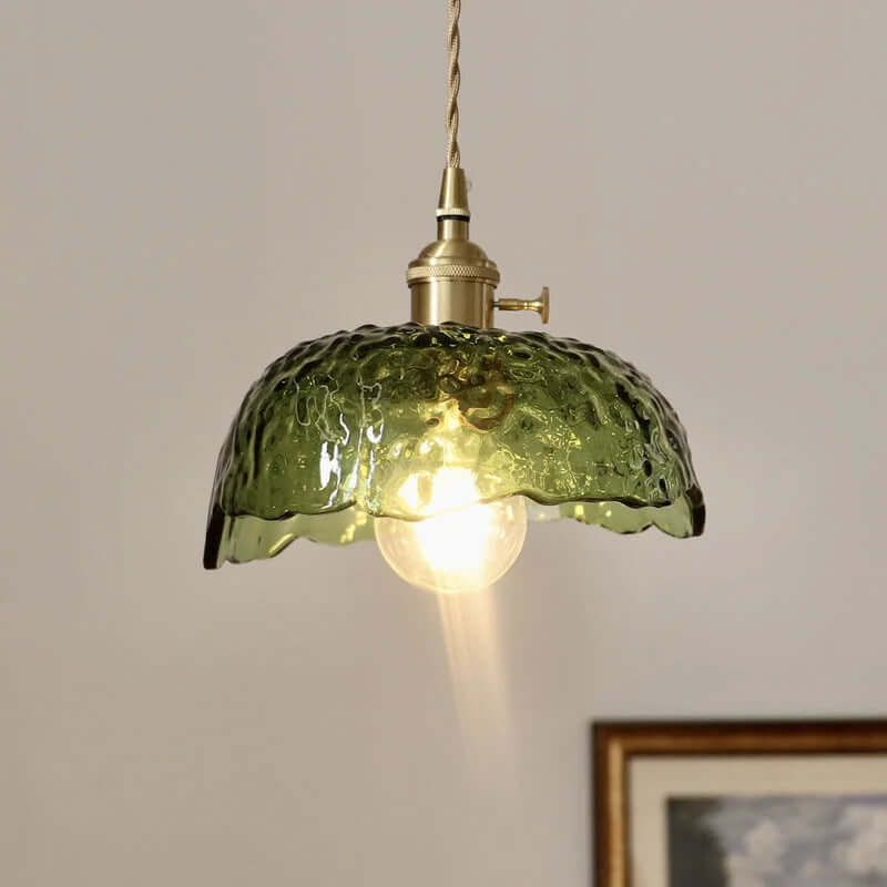 Modern Brass & Glass Pendant Light