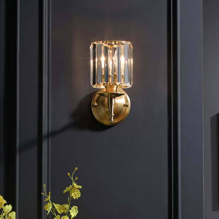 Vintage Crystal Wall Light Fixture