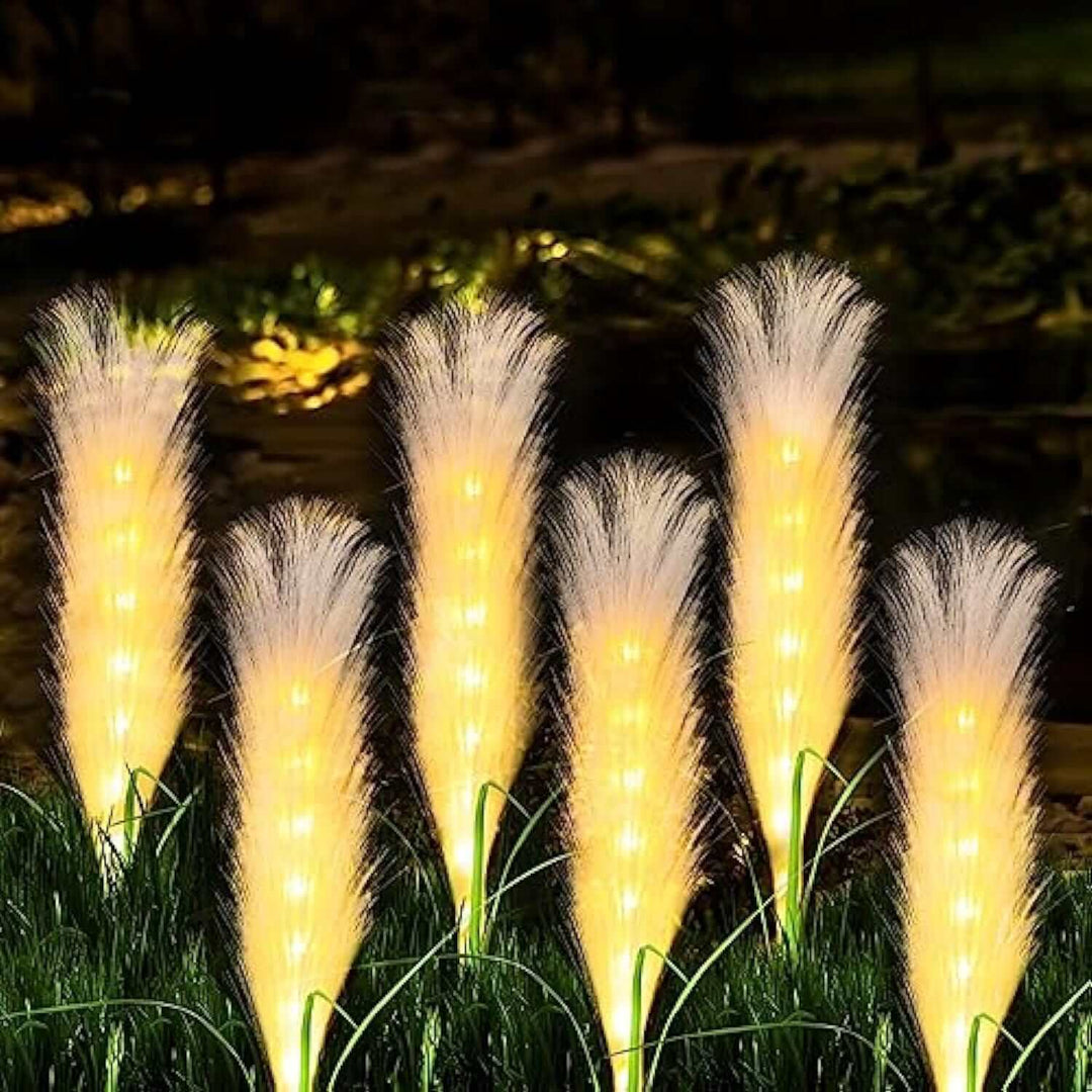 Solar Fiber Reed Garden Light
