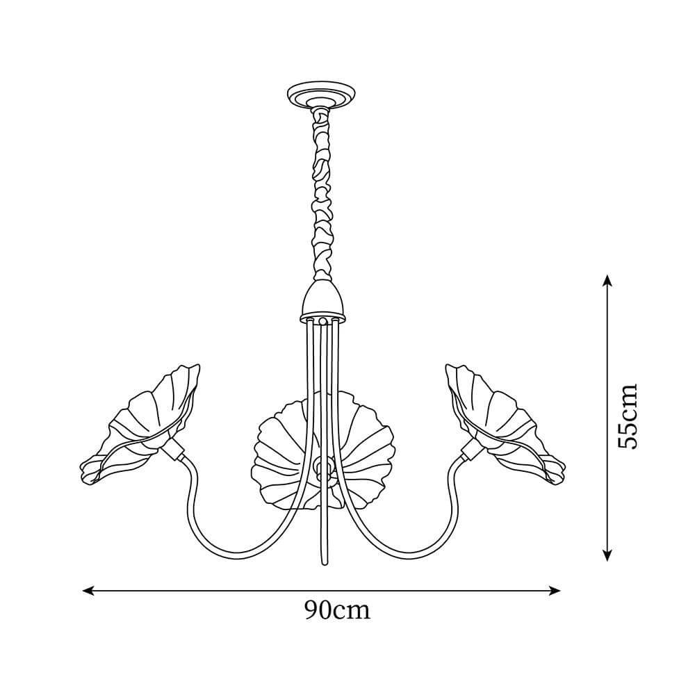 Elegant Frosted Glass Flower Chandelier