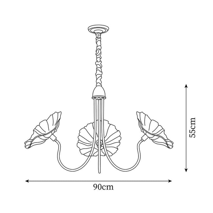 Elegant Frosted Glass Flower Chandelier