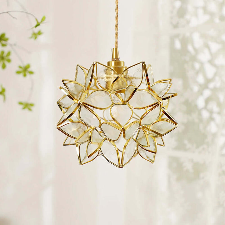 Capiz Shell Pendant Light, 20cm, Elegant Hanging Lamp