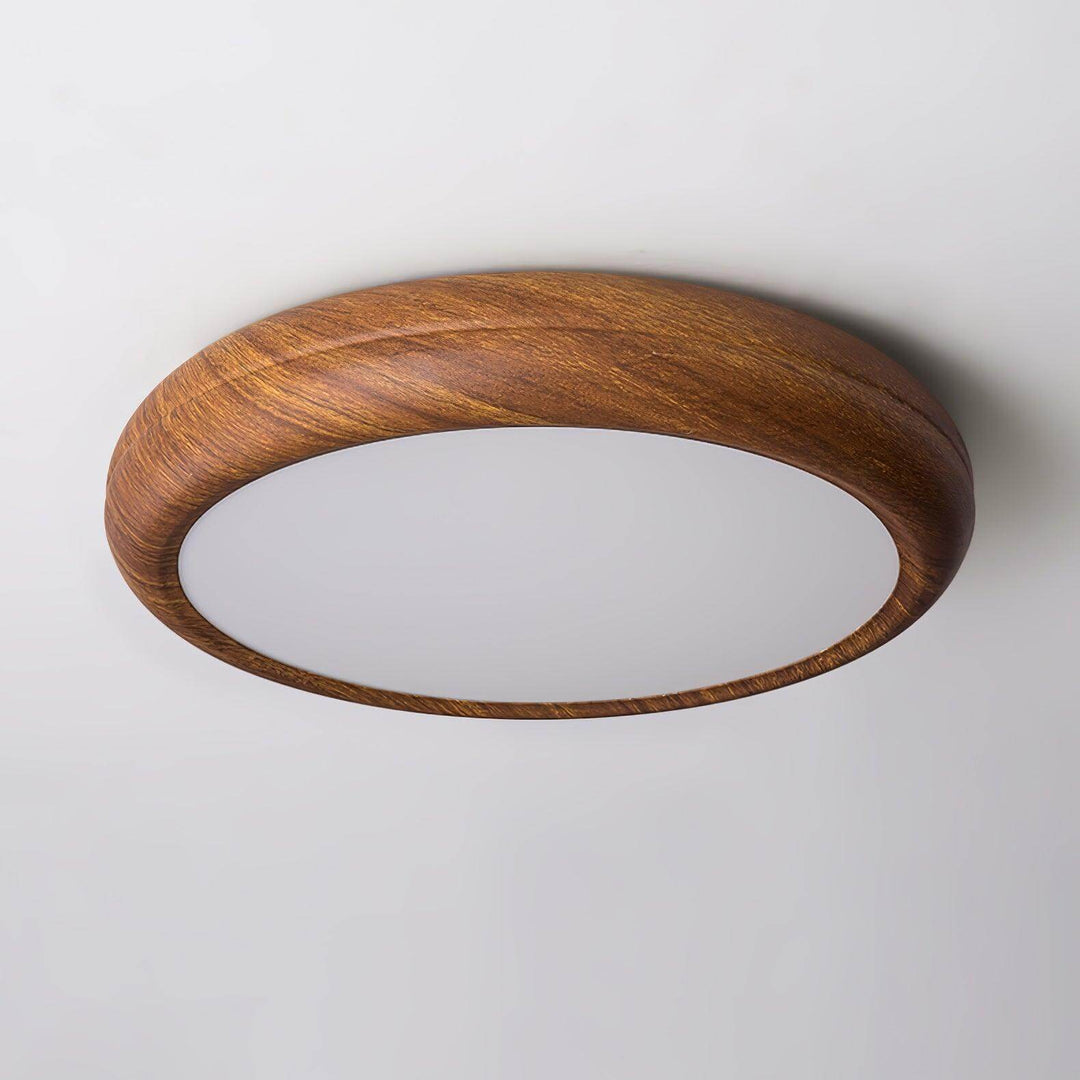 Modern Wood Grain LED Ceiling Light Fixture