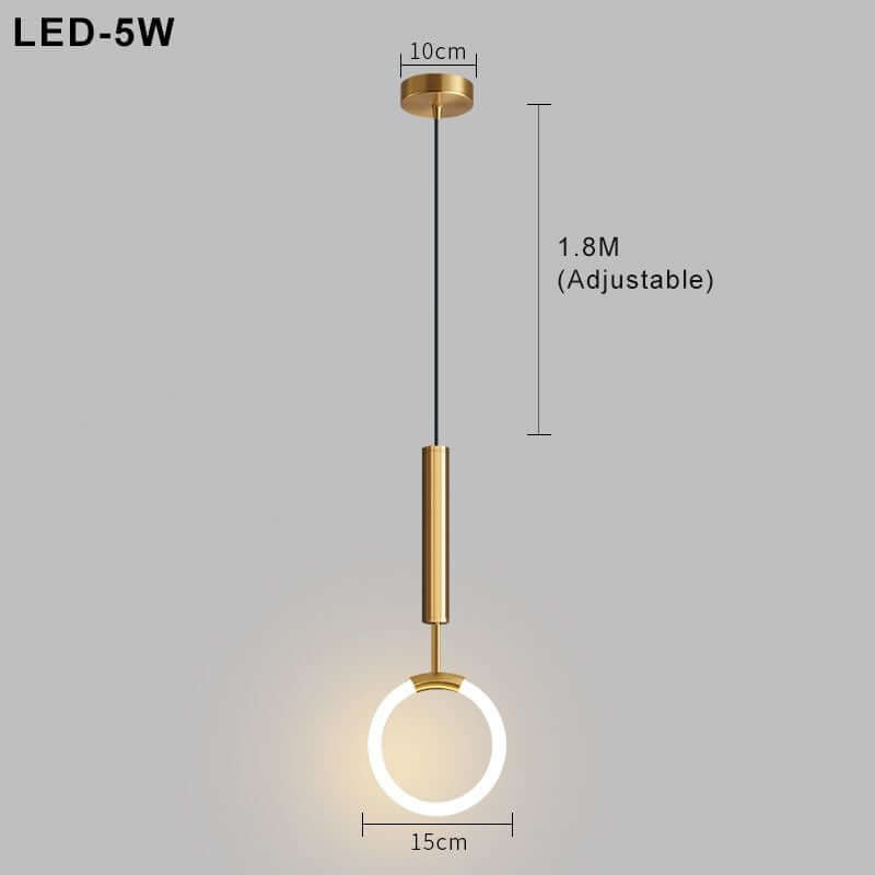 Modern LED Pendant Light Fixture for Minimalist Home Decor