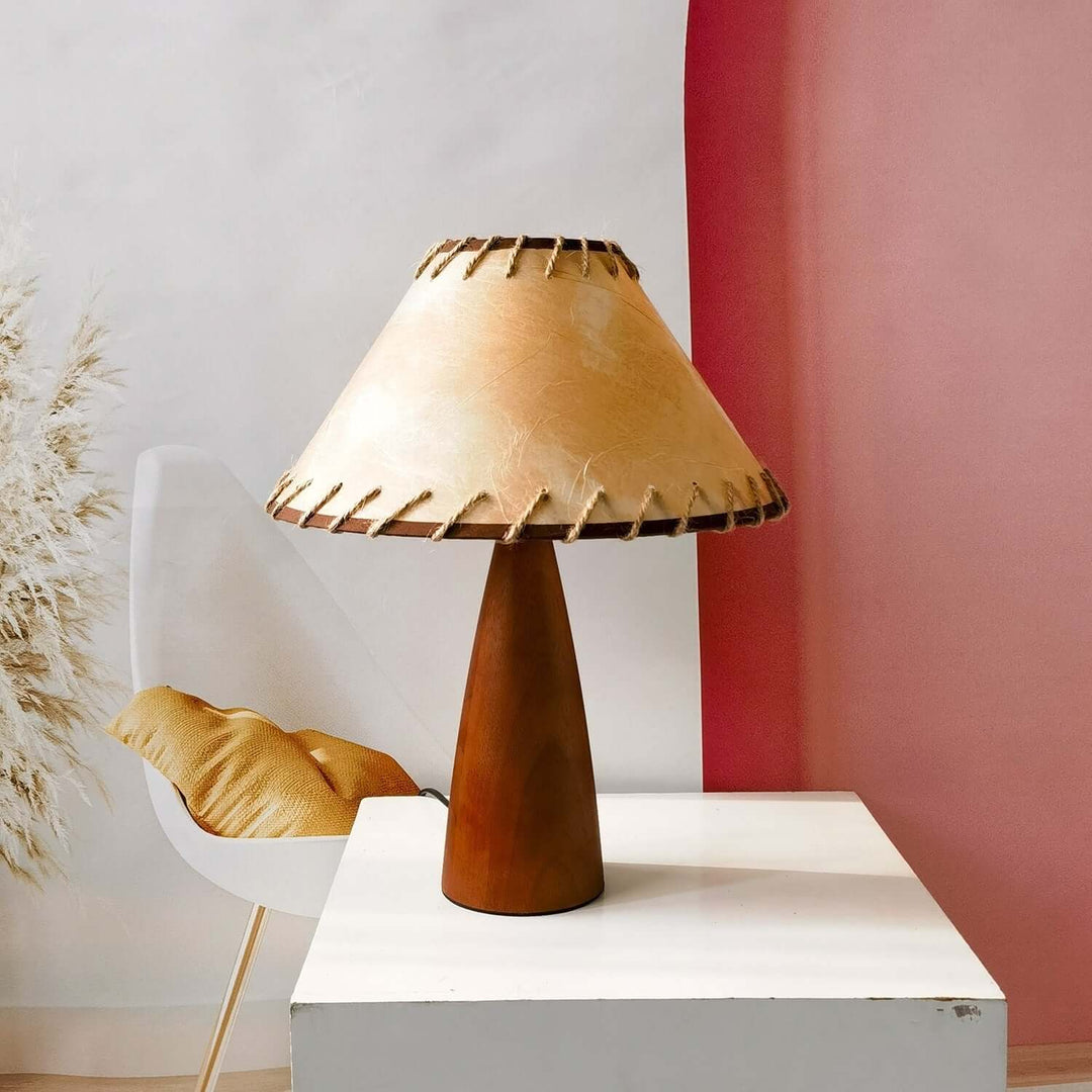 Solid Wood Table Lamp with Classic Design