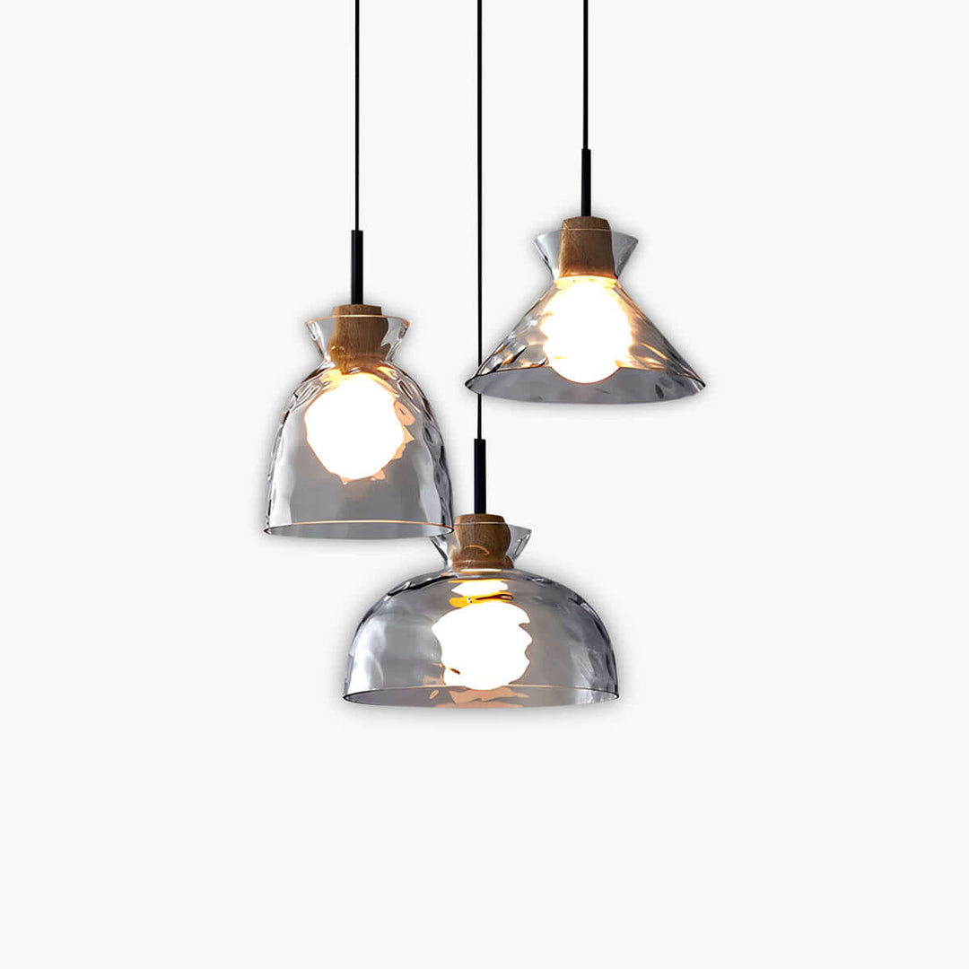 Modern Glass Chandelier for Dining Room, Entryway or Kitchen Lighting