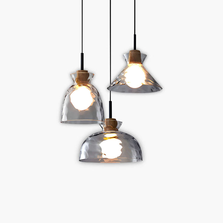 Modern Glass Chandelier for Dining Room, Entryway or Kitchen Lighting