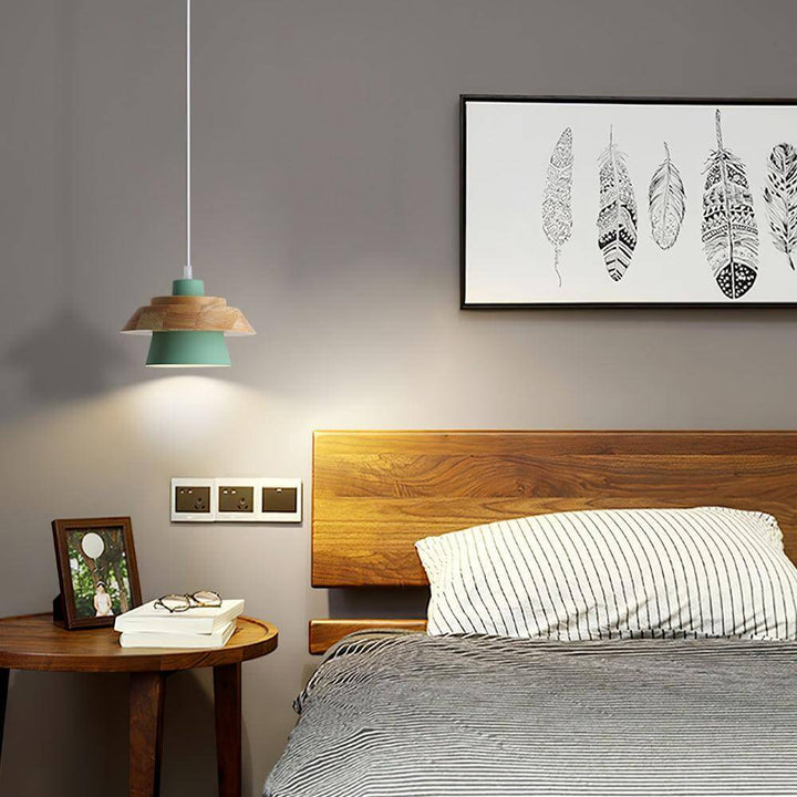 Natural Stone & Wood Pendant Lamp