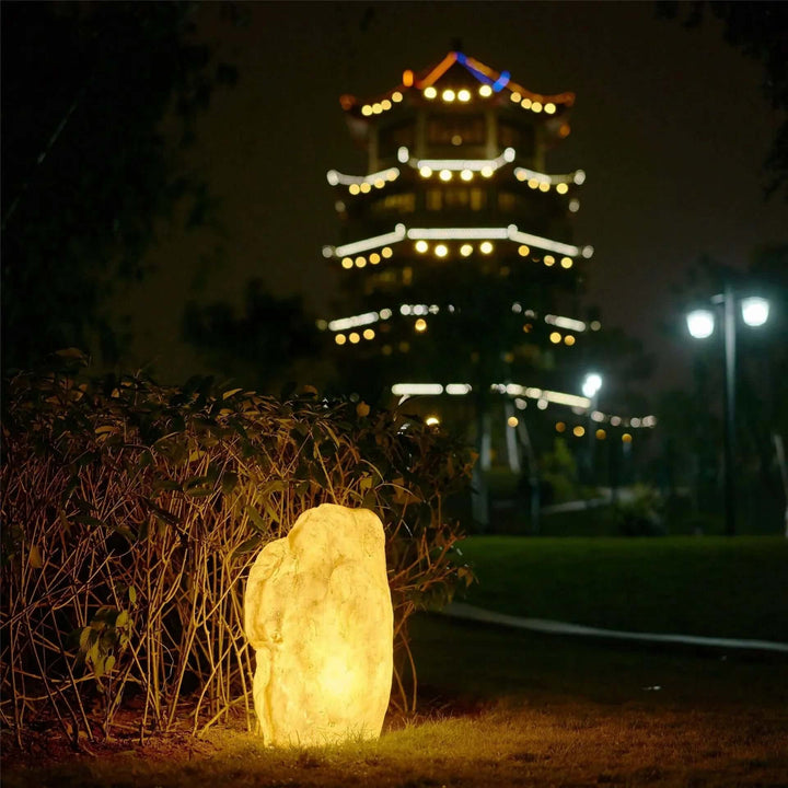 Stone Look Outdoor Lamp