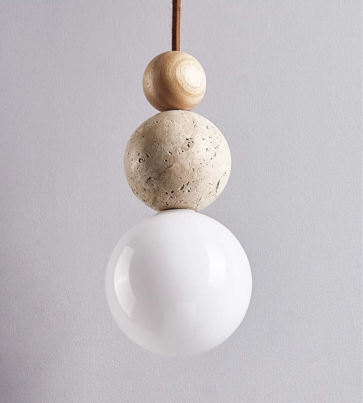 Natural Travertine Stone Pendant Light