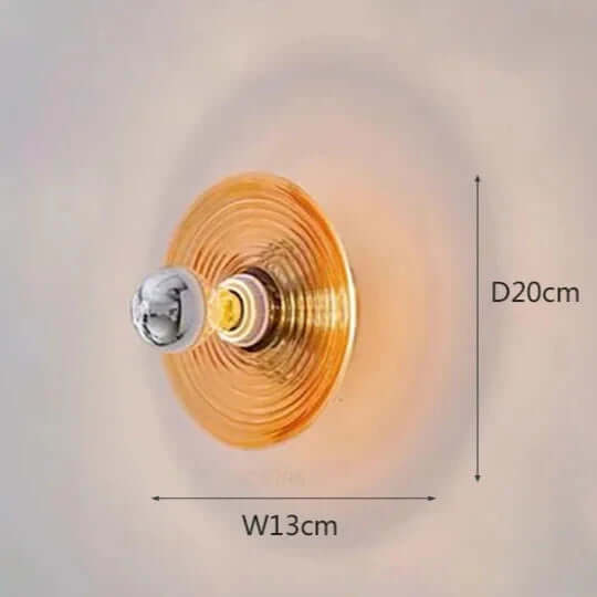 Vintage LED Water Ripple Glass Wall Sconce