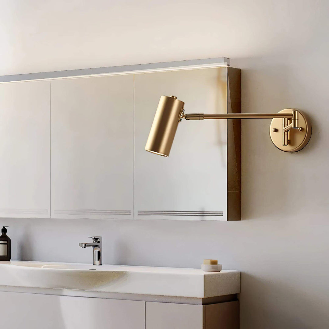 Adjustable Metal Swing Arm Wall Lamp with Integrated LED