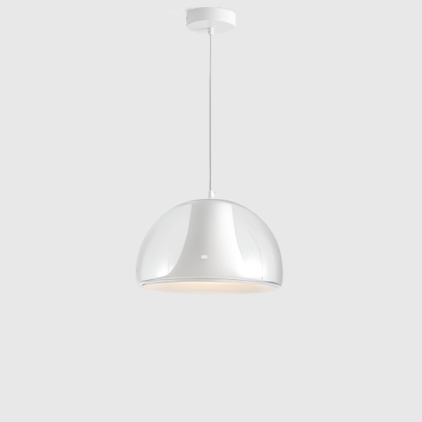 Modern Glass Pendant Lamp, Semicircular Jellyfish Design