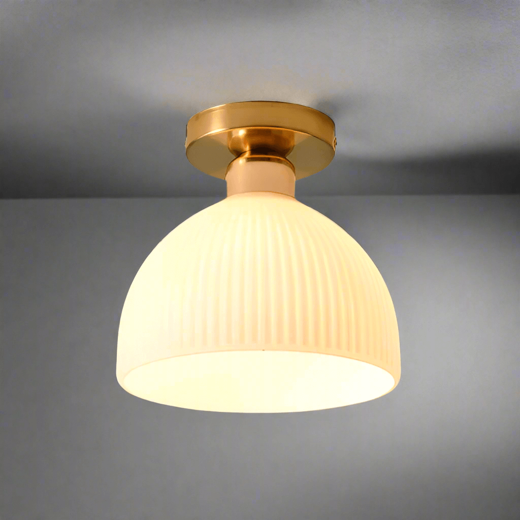 Milk White Glass Ceiling Lamp