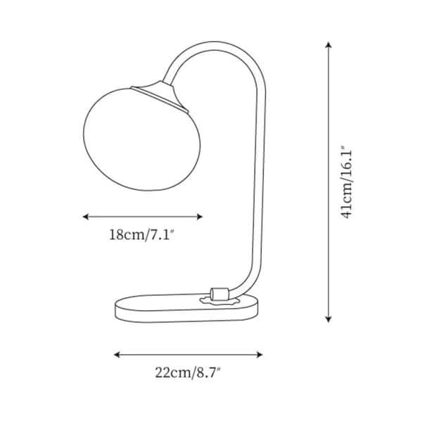 Modern Glass Globe Table Lamp