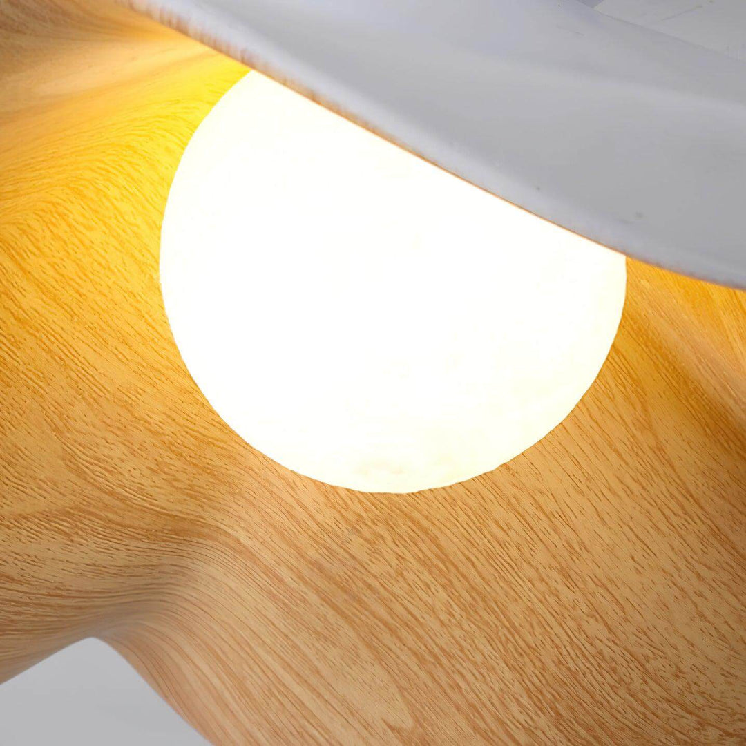 Decorative Resin Pendant Lamp with Leaf Design