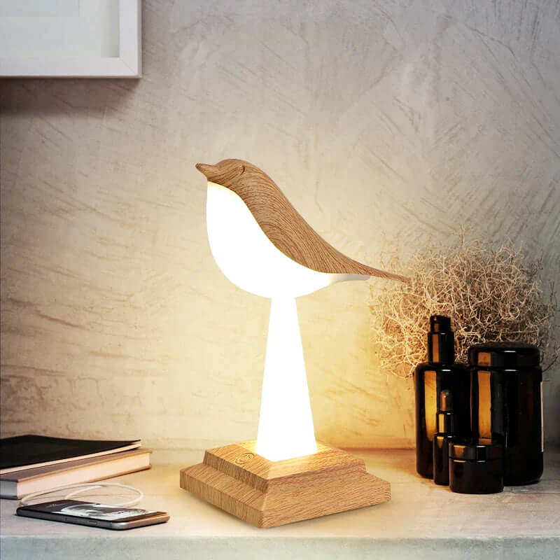 Decorative Bird Table Lamp with Touch Charging