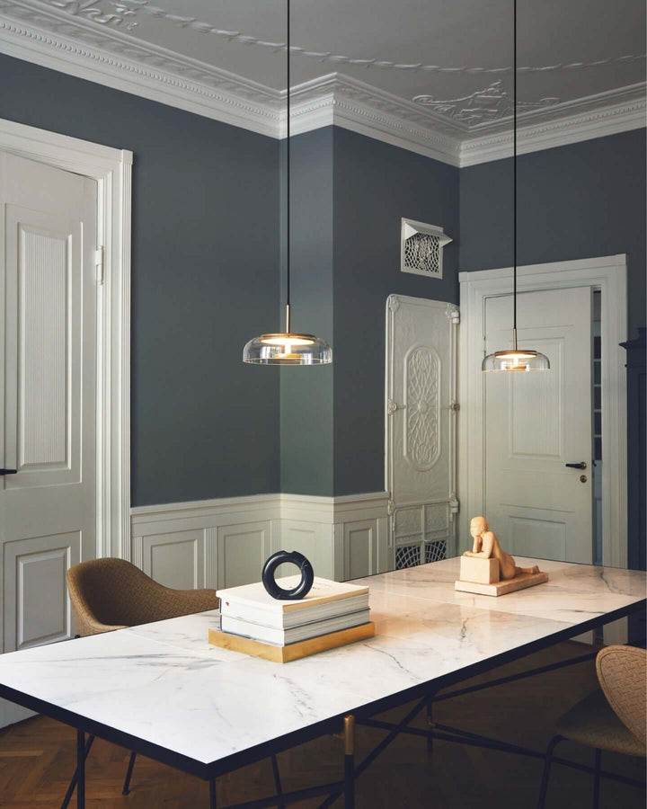 Modern Brass & Glass Pendant Light