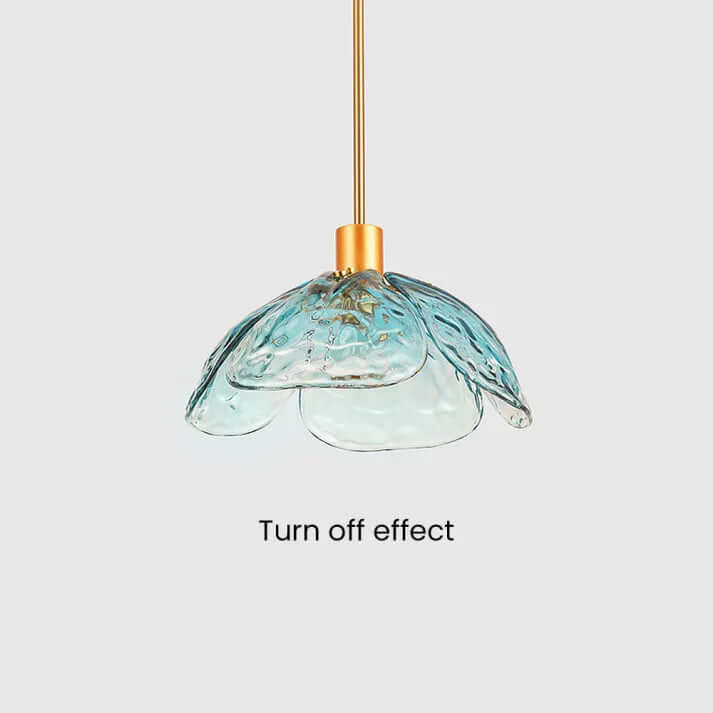 Elegant Glass Flower Petal Pendant Light