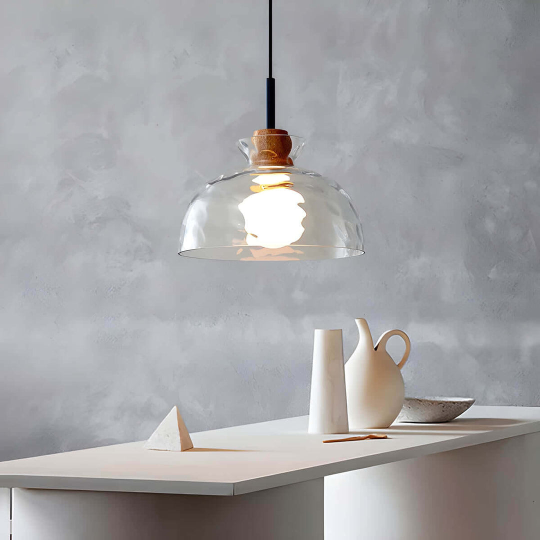 Modern Glass Chandelier for Dining Room, Entryway or Kitchen Lighting