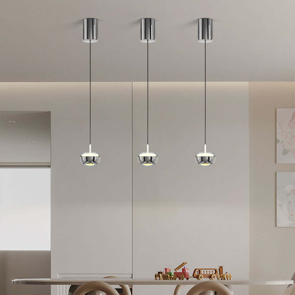 Semicircle LED Pendant Light, Modern Hanging Ceiling Lamp