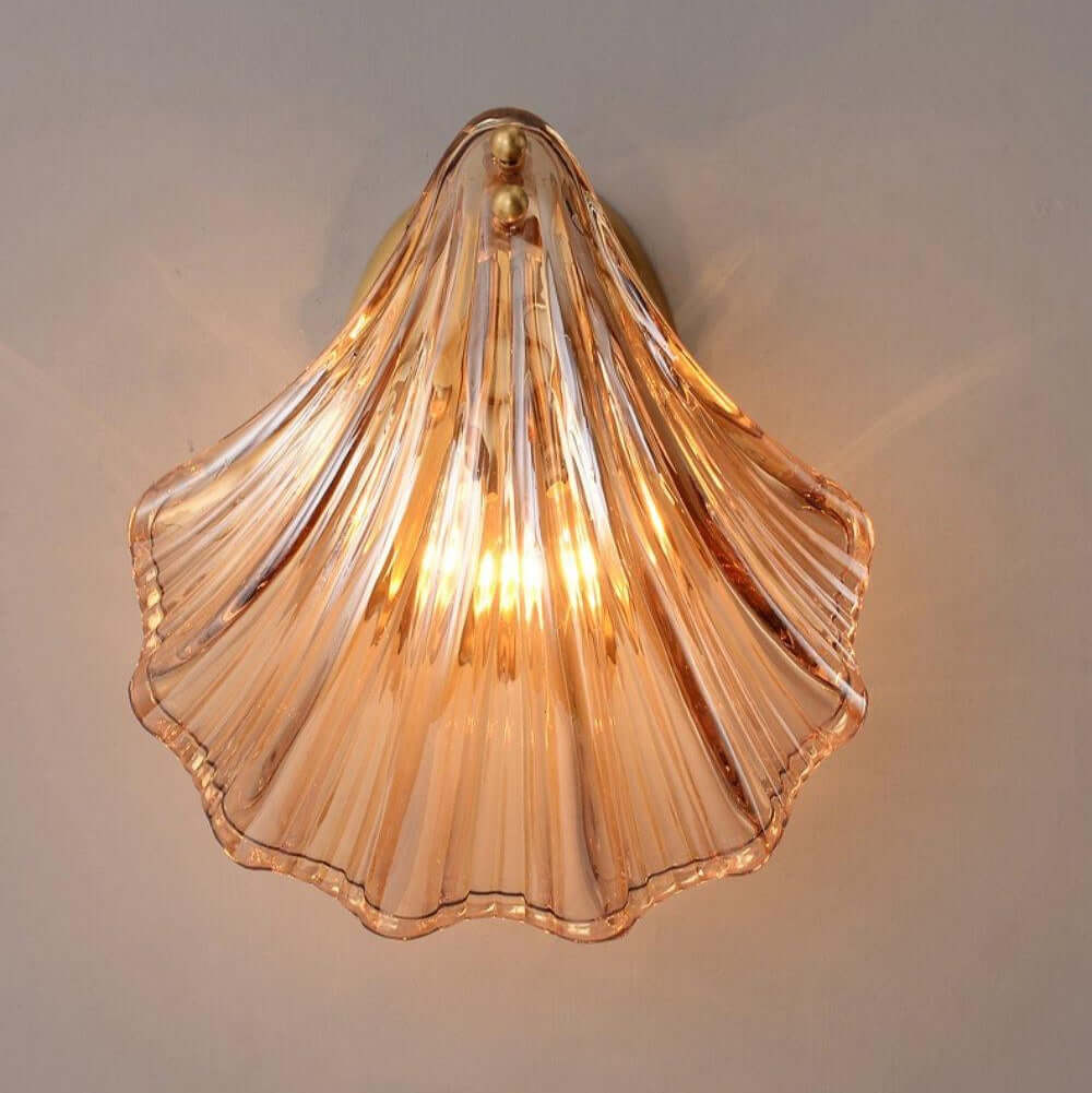 Seashell Wall Light Fixture, Nautical Decor, 20cm
