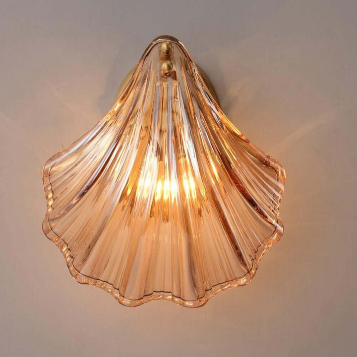 Seashell Wall Light Fixture, Nautical Decor, 20cm
