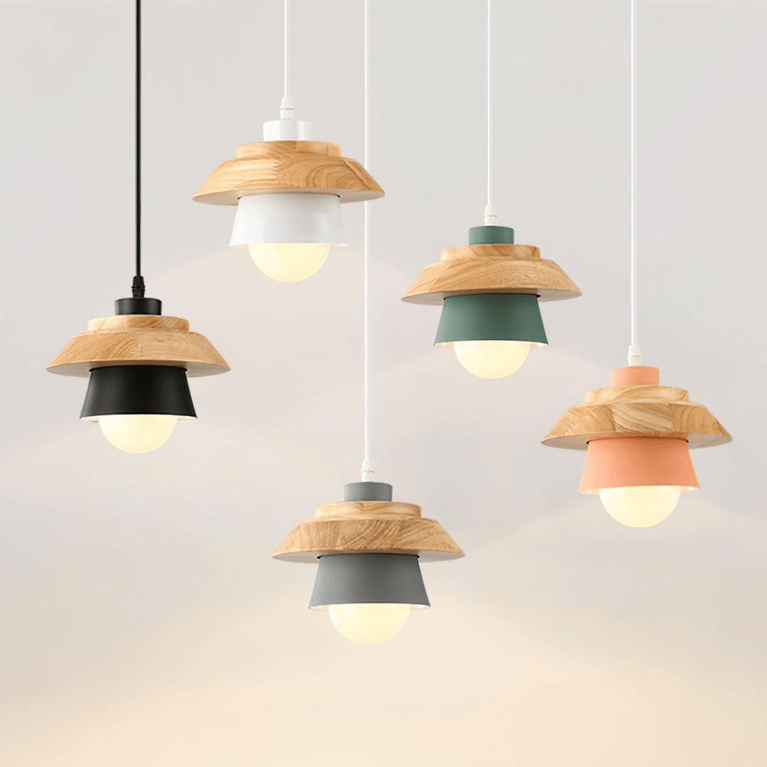 Natural Stone & Wood Pendant Lamp