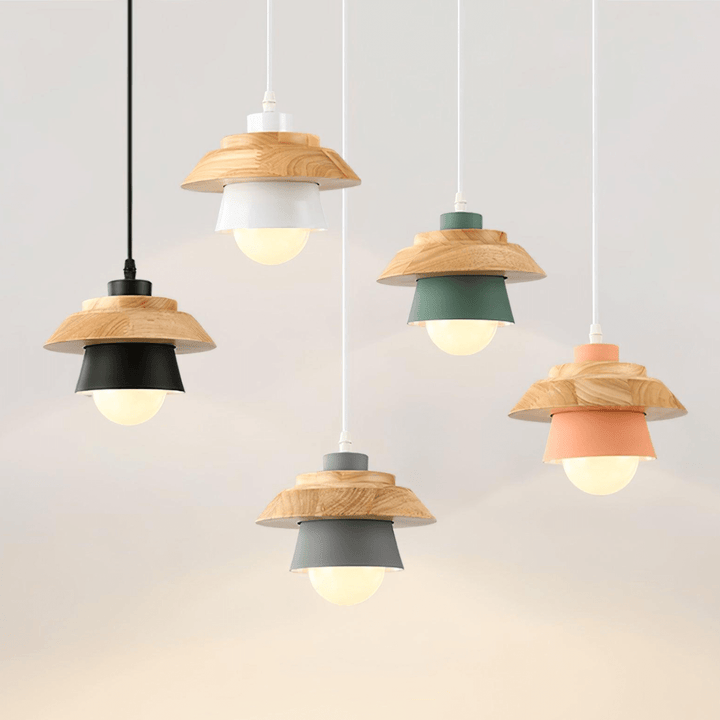 Natural Stone & Wood Pendant Lamp