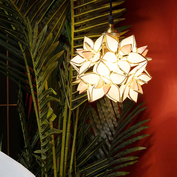 Capiz Shell Pendant Light, 20cm, Elegant Hanging Lamp