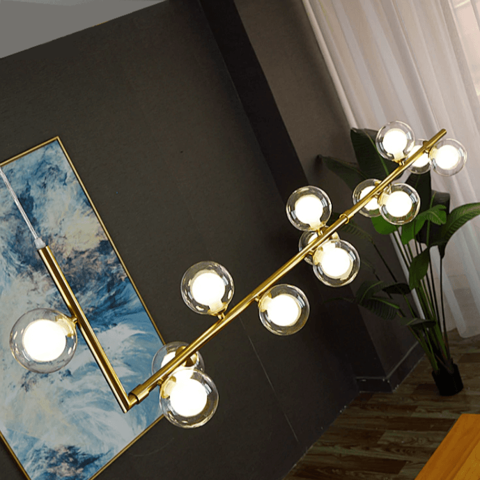 Frosted Glass Chandelier Modern Ceiling Light Fixture