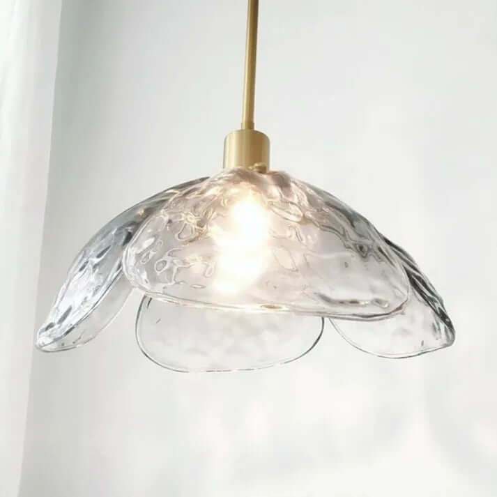 Elegant Glass Flower Petal Pendant Light
