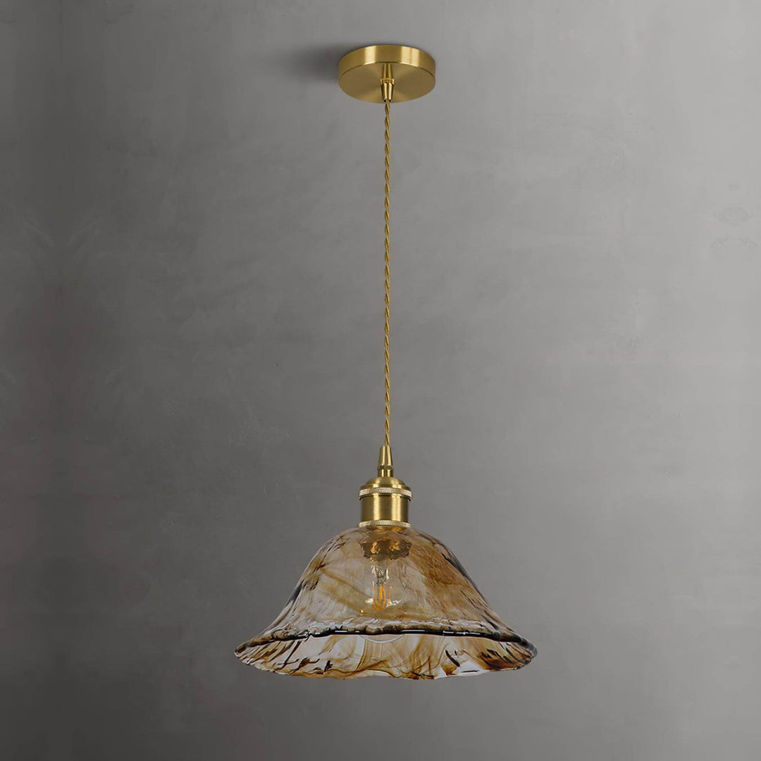 Brown Glass Pendant Light Fixture