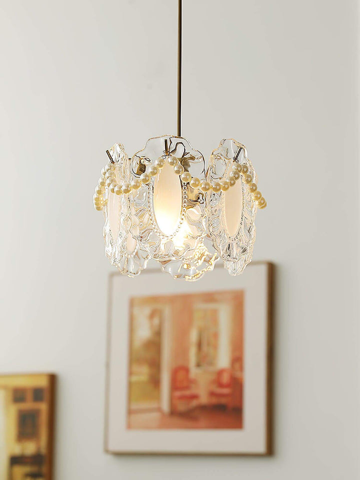 Floral Glass Pendant Lamp 20cm