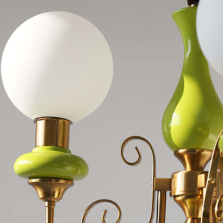 Elegant Green Onyx Chandelier | 3 & 5 Heads