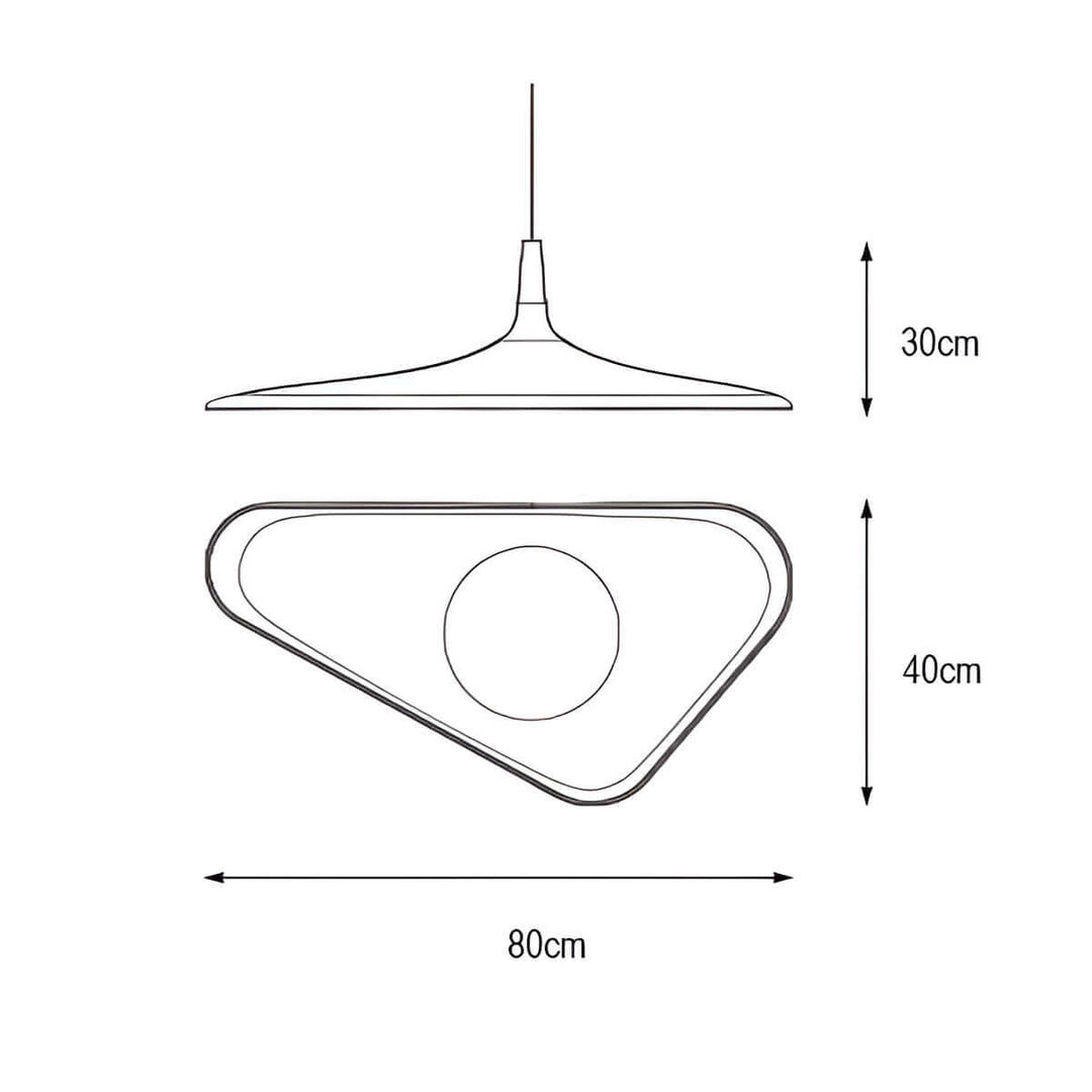 Modern Resin Pendant Light with LED 60cm/80cm