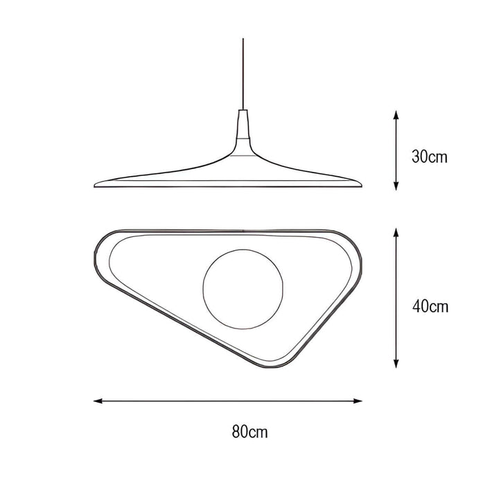 Modern Resin Pendant Light with LED 60cm/80cm