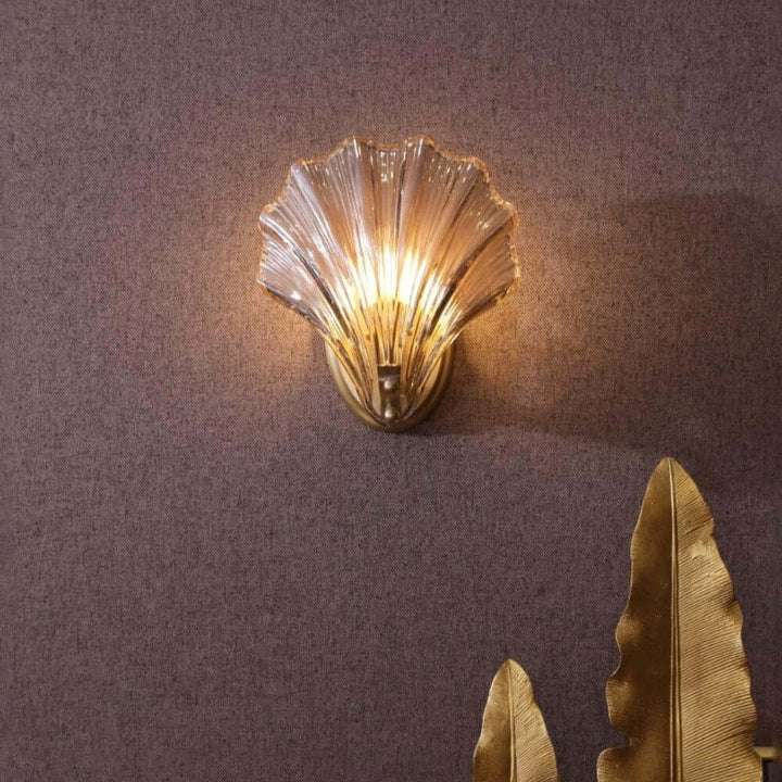 Seashell Wall Light Fixture, Nautical Decor, 20cm