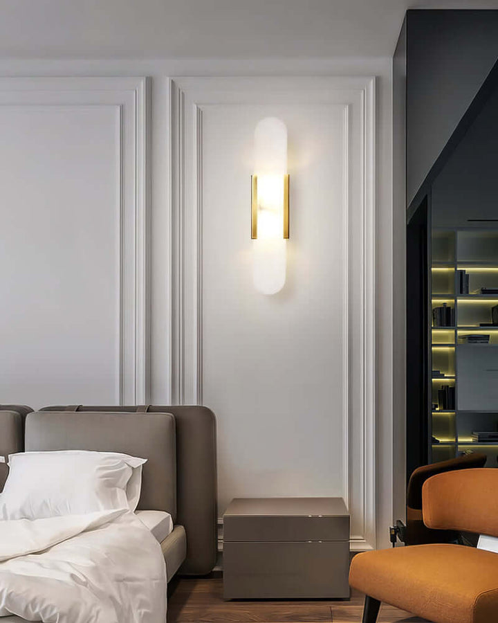 Elongated Alabaster Wall Lamp